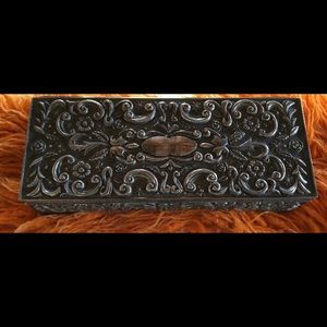 Vintage Goldinger silver-plated jewelry box
